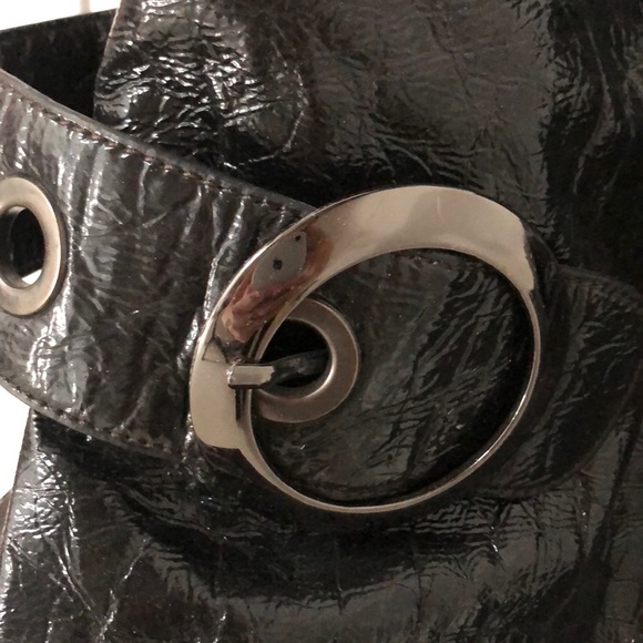 Big Budda Black Patent Leather Big Buddha Bag - Picture 2 of 6